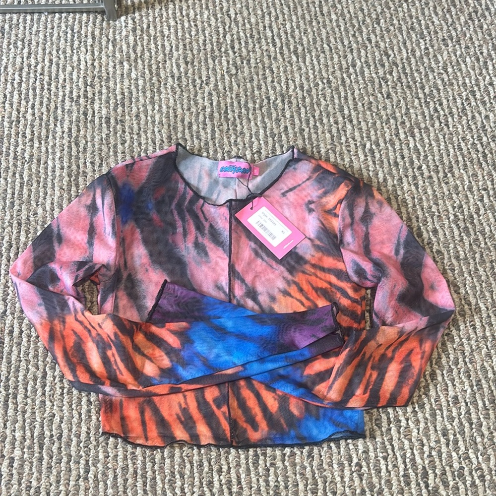 EDIKTED multicolor mesh shirt